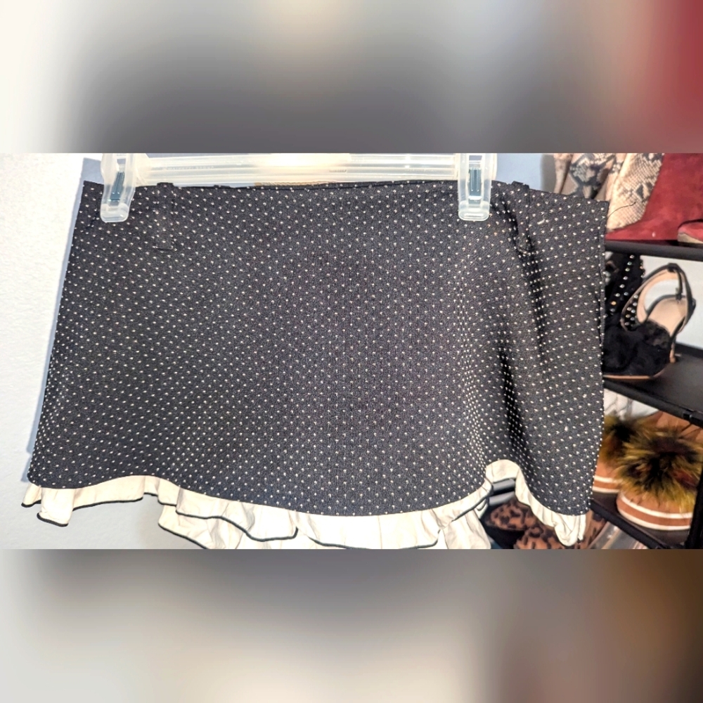 Polka Dot Black and White Skirt